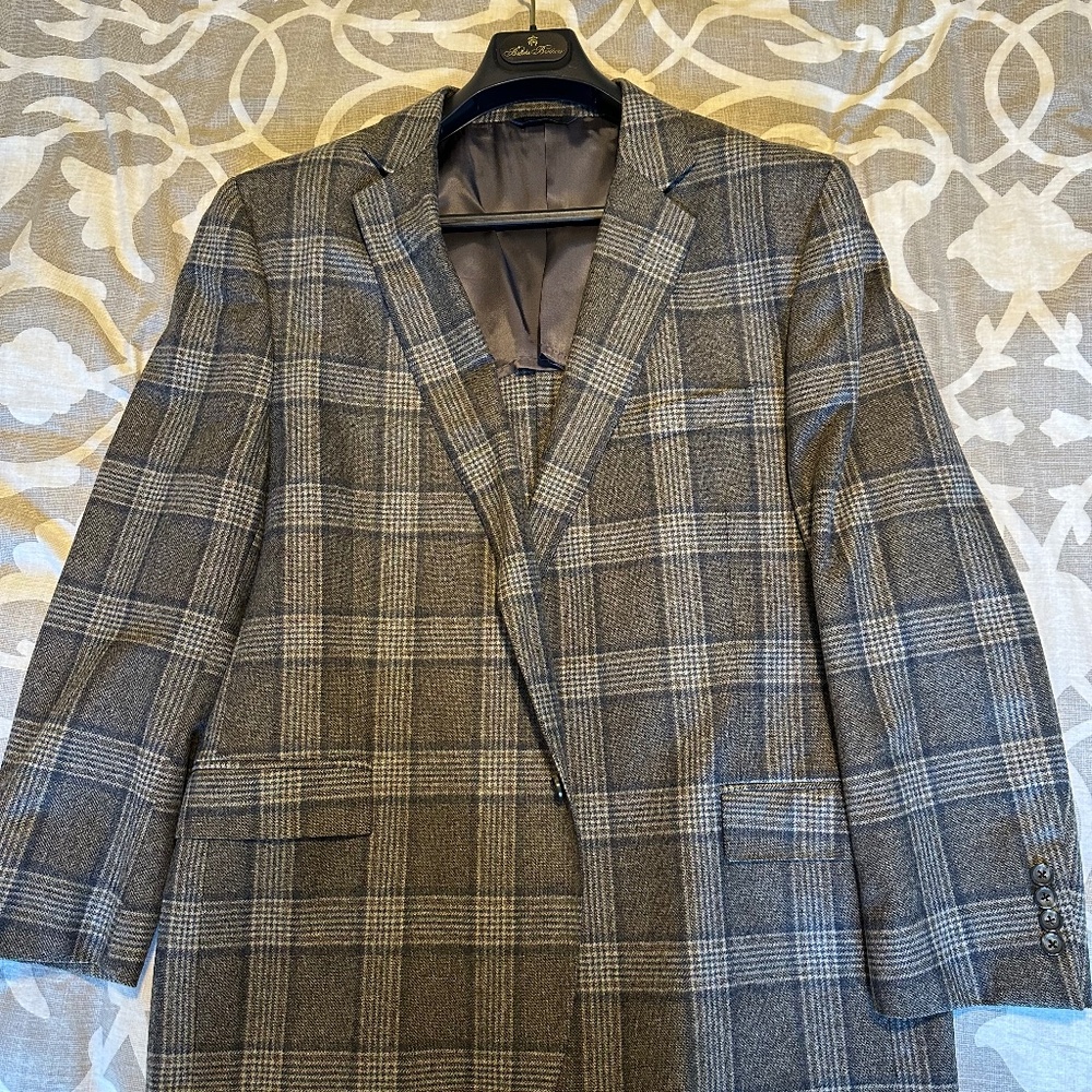 Brooks Brothers Classic Fit Wool Blazer Sport Coat in Plaid Tweed